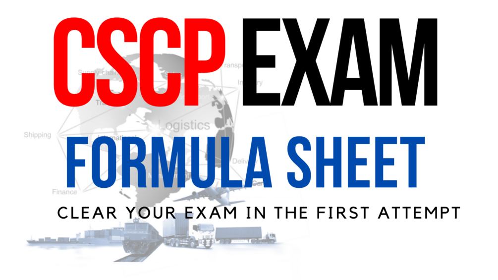 CSCP Exam Numerical Formula Sheet