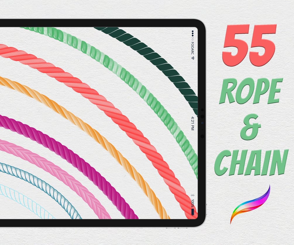 Procreate Rope and Chain Brushes by Fooarc by FOOARC