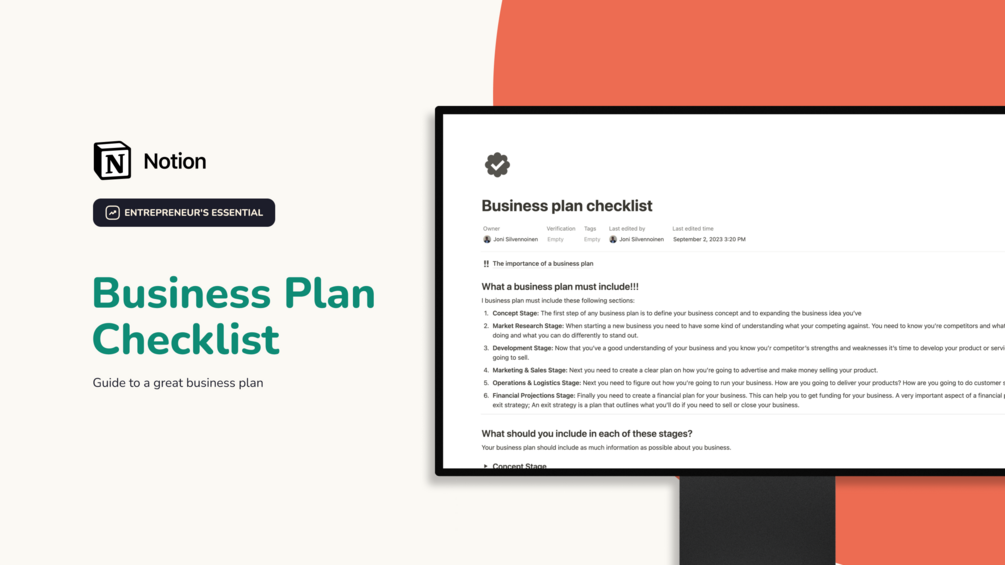 Business Plan Checklist - Guide to a great business plan