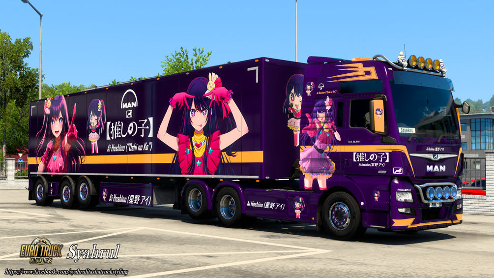 [ETS2] Ai Hoshino | Oshi no Ko [Combo Skin] by Syahrul Itasha Truckstyling 痛トラック