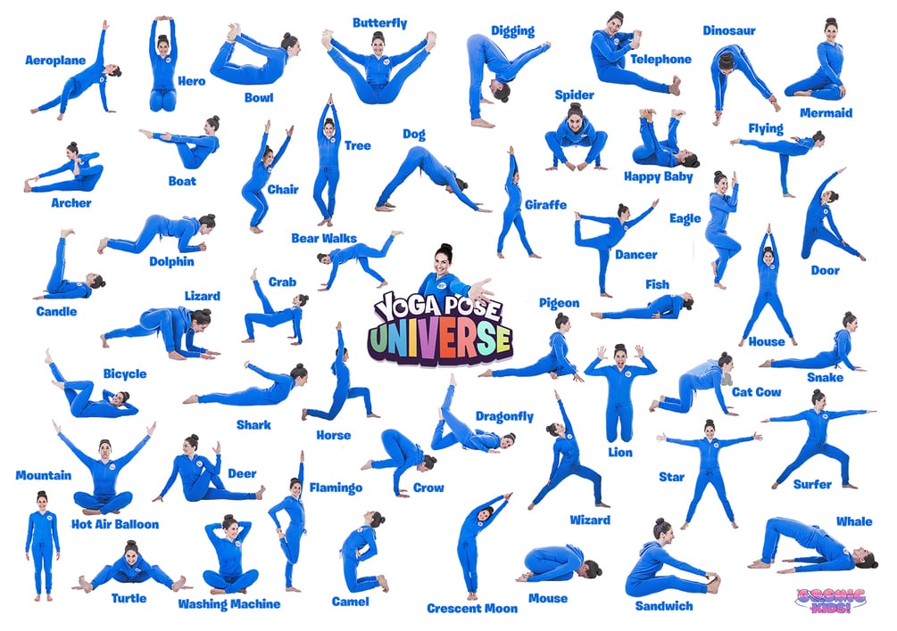 Yoga Pose Universe Poster