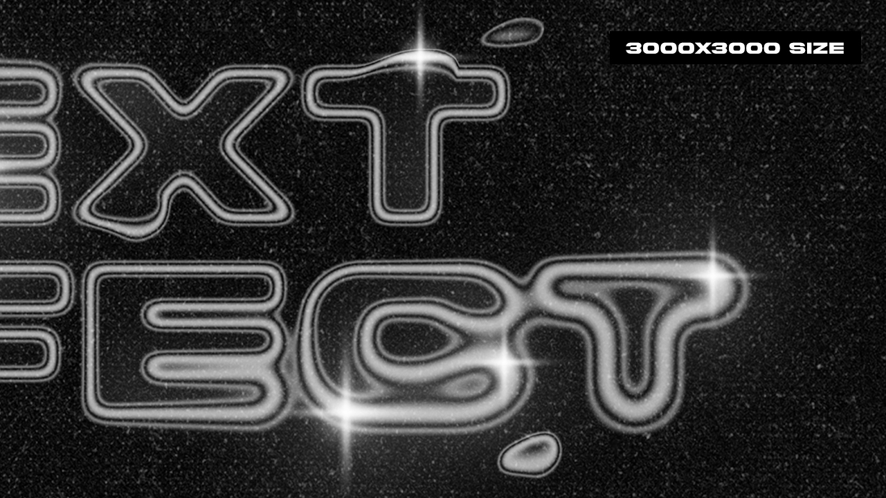 Melted Chrome Text Effect (FREE)