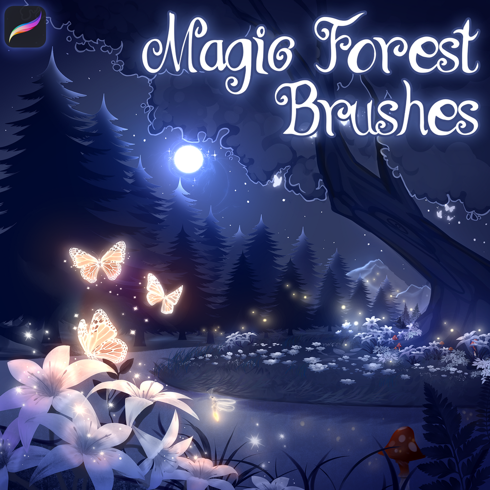 Magic Forest Brushes for Procreate by Di