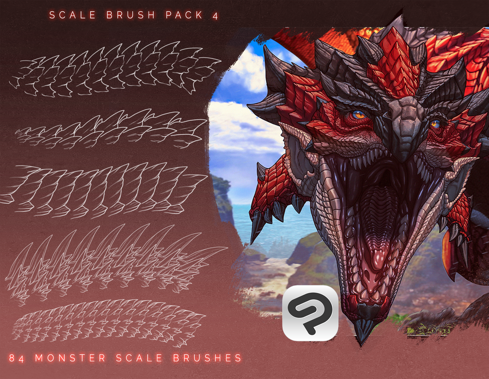 Clip Studio Scale Brushes Pack 4 by Noct | noctemtenebris.bsky.social