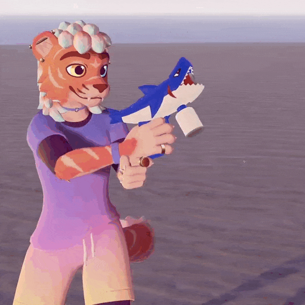 Shark Bubble Gun ~ {VRChat Avatar Asset}