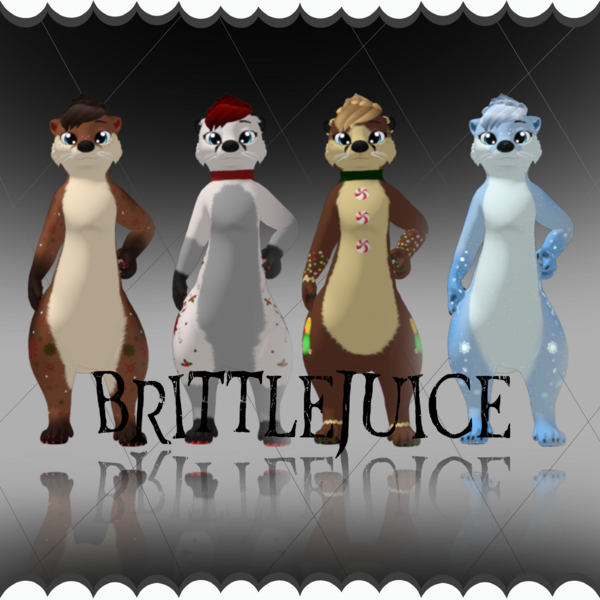 Holly, Gingy, Moe, & Noel | D.Otter Base | Re-color + Emission/ Re-Textures | TEXTURES ONLY