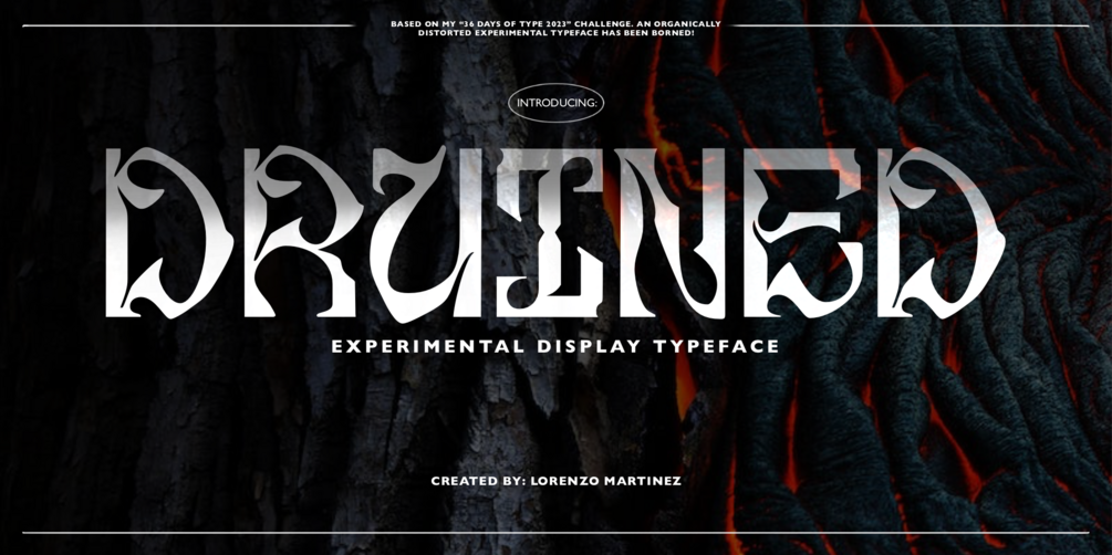 Druined-Experimental Display Typeface