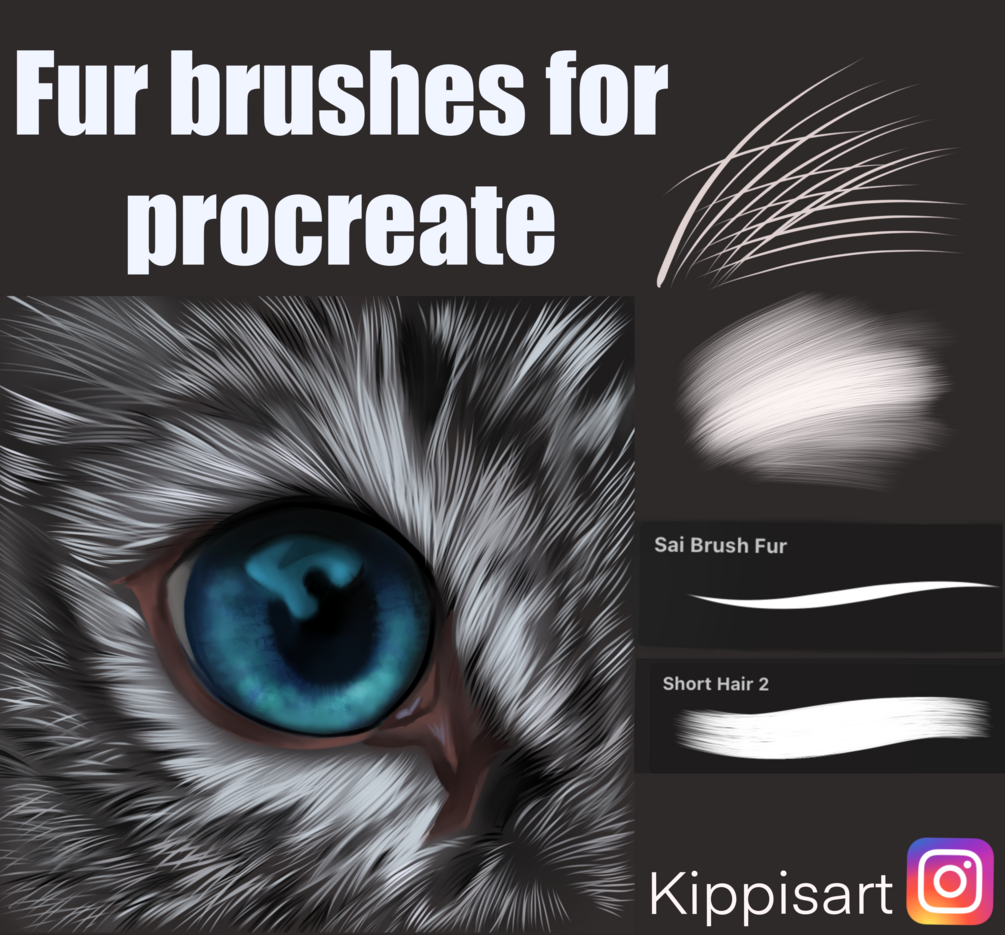 Fur brushes for Procreate
