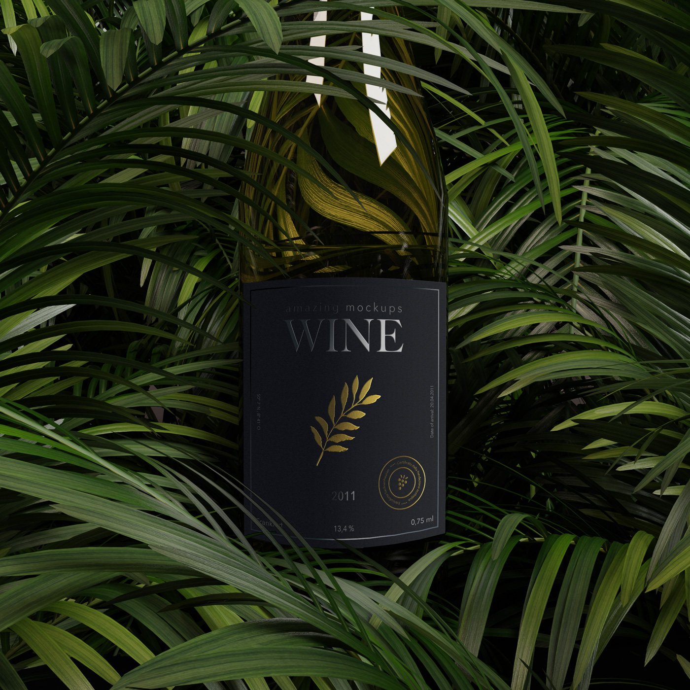 FREE: wine bottle mockups - 5 views