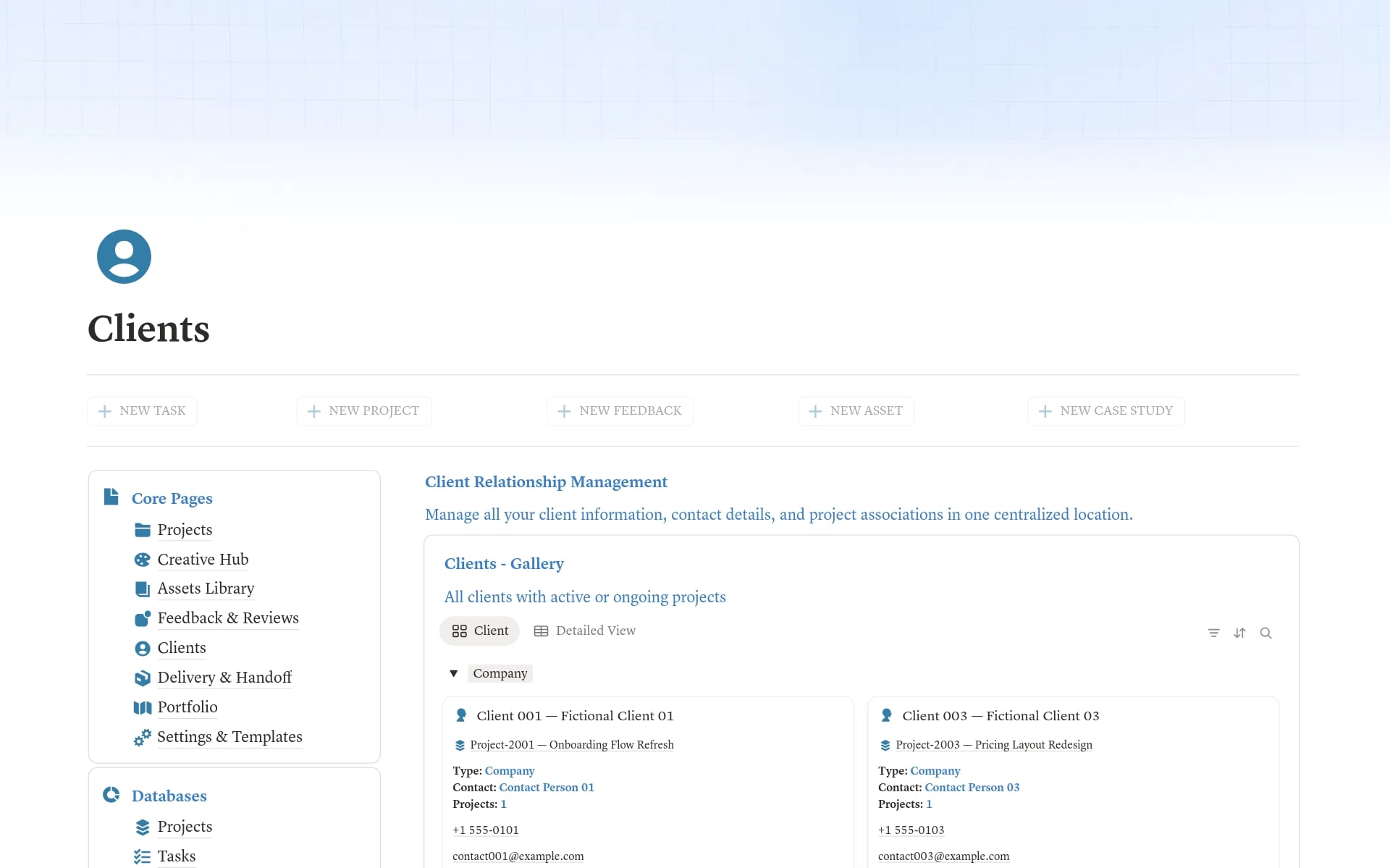 Designer OS - Briefs, Moodboards & Project Hub - view 1
