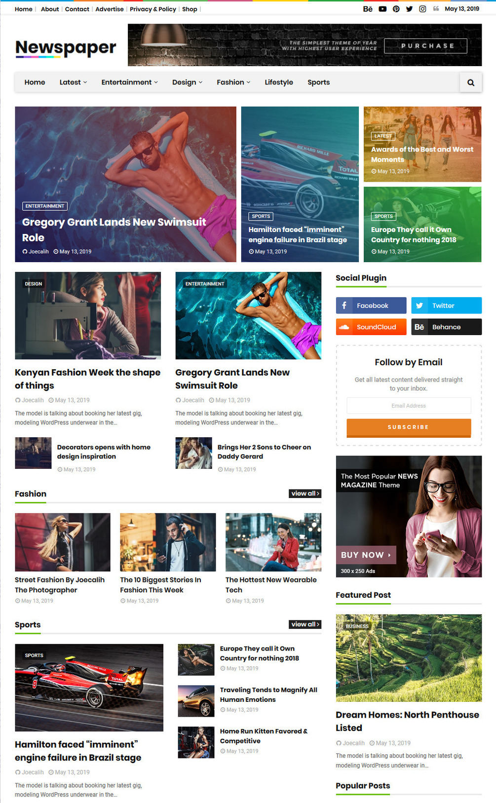 Newspaper News Blogger Template