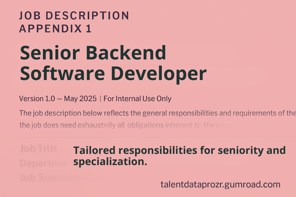 Job Description – Senior Backend Developer Template