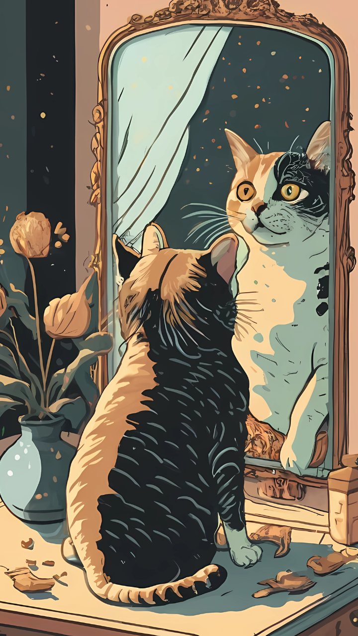 a cute cat selfie