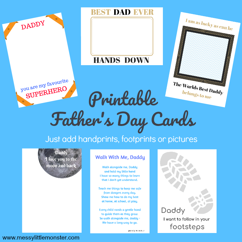 Handprint fathers day hot sale cards