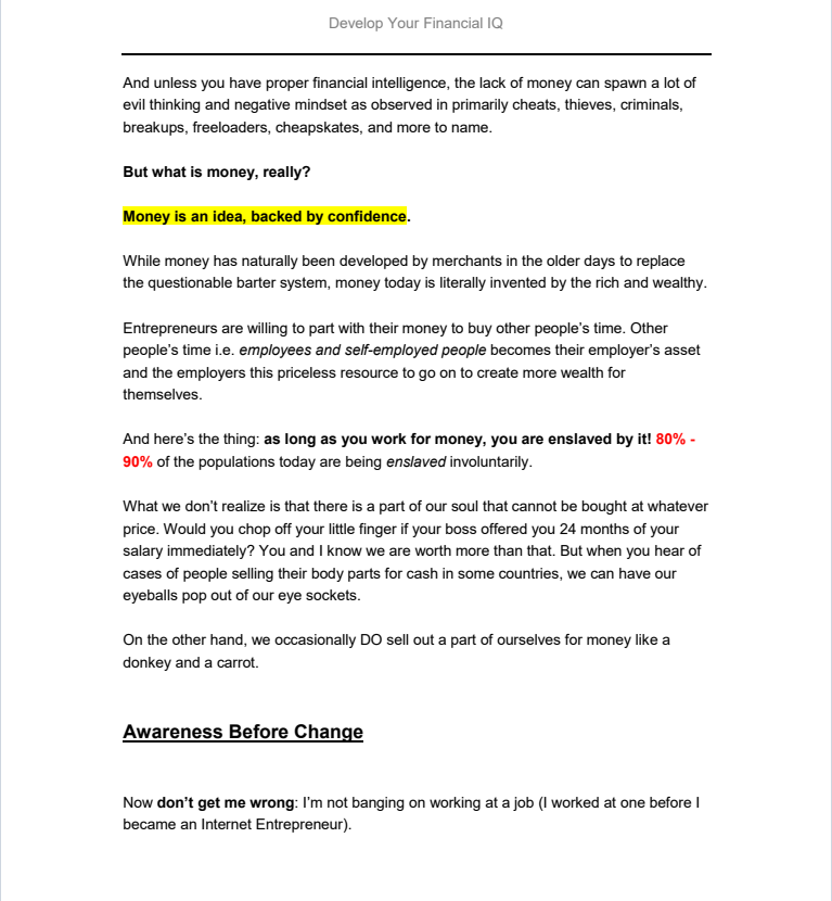 Develop Your Financial IQ