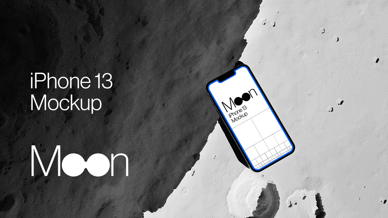 iPhone 13 Moon Mockup PM02