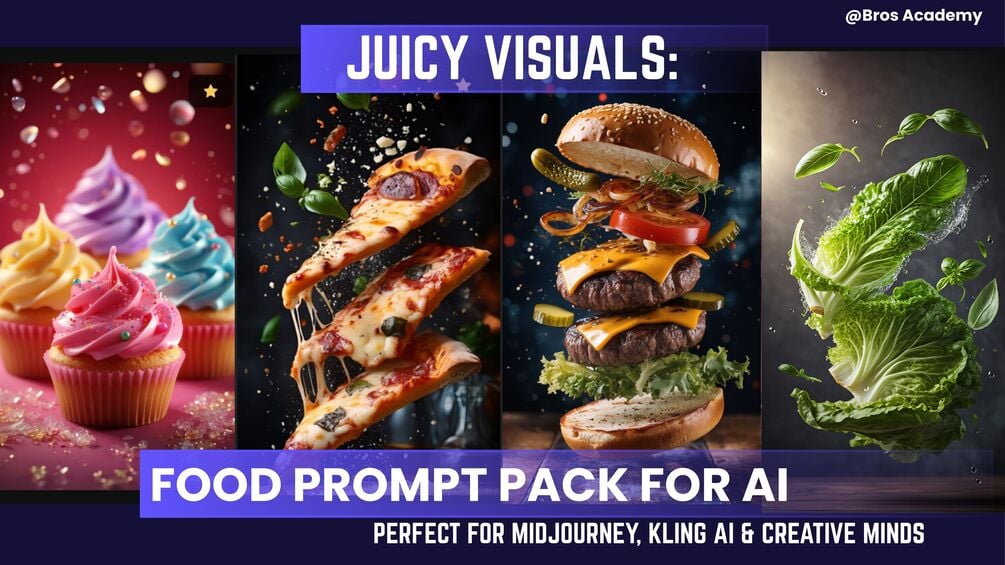 Juicy Visuals – AI Food Prompt Pack for Midjourney & DALL·E logo