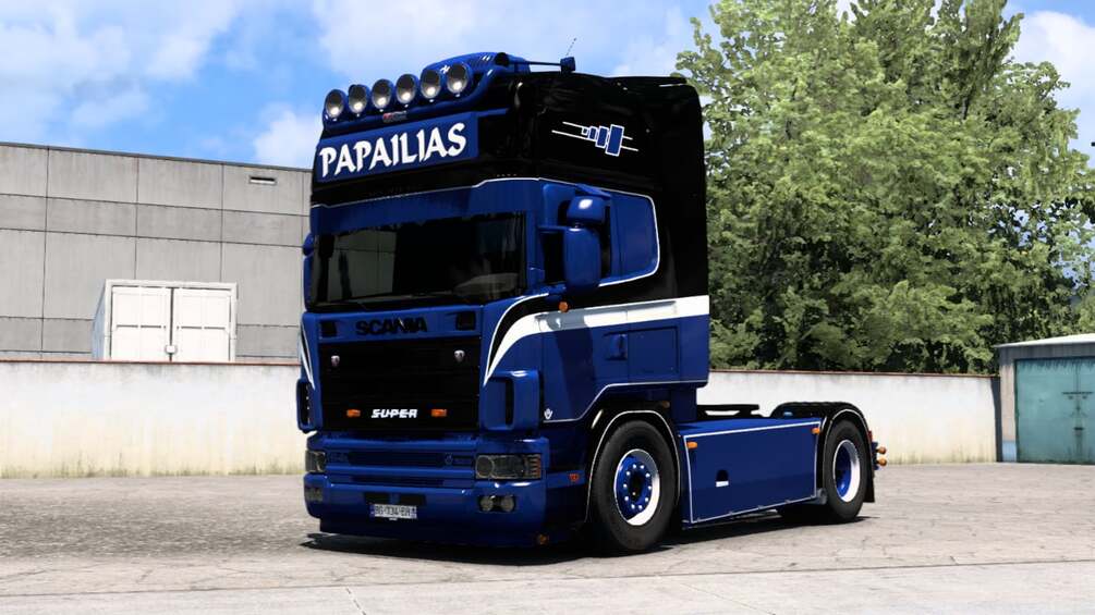 Scania 164L 580 Papailias Skin by SOTOS CUSTOMS ETS2