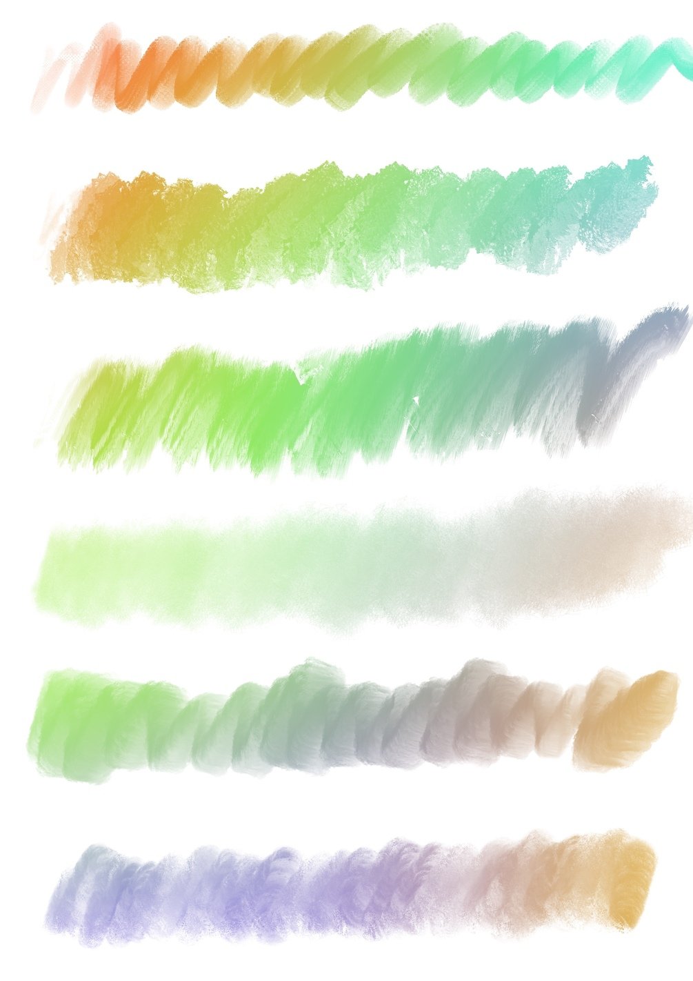 Wet brushes for Procreate