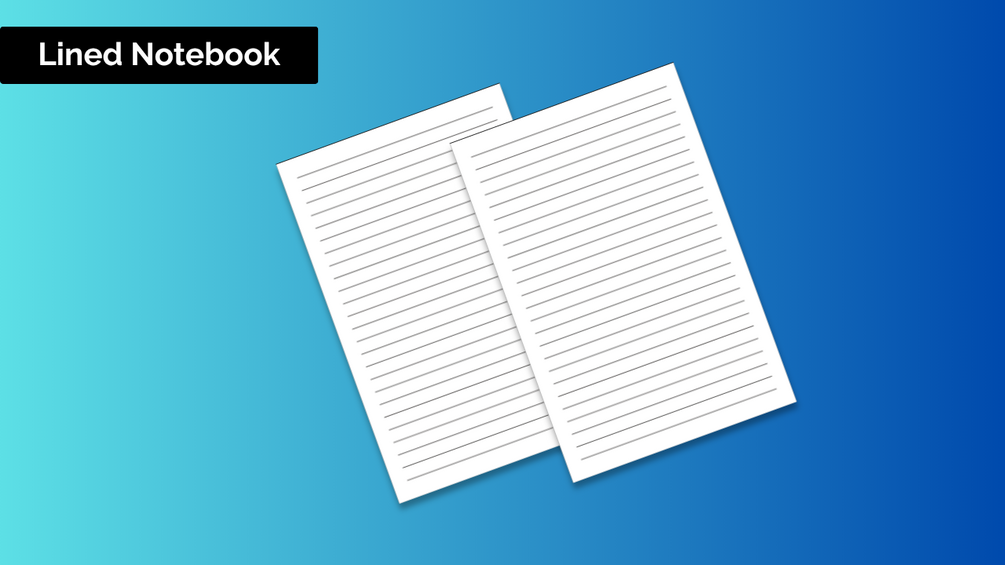 Ruled Notebook – 6x9 in, 120 Pages | Lined Journal for Writing, Notes ...