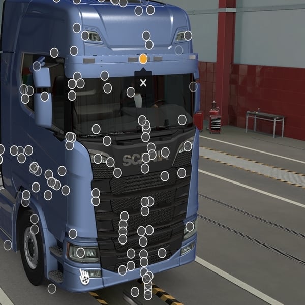 [sun visor tuning part] 4R Scania sunshield for Scania NG V3 by WC007 D3SIGN