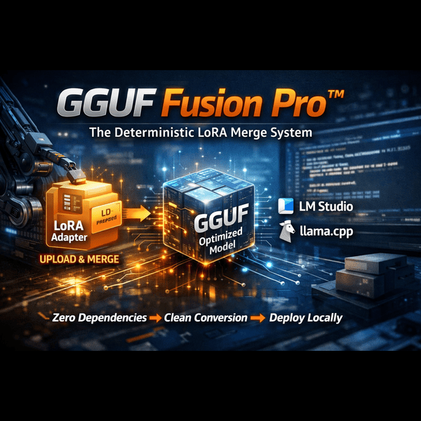 GGUF Fusion Pro™ – The Deterministic LoRA Merge System