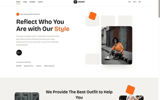 Desktop walkthrough preview of the 4F Wears — Reflect Who You Are with Our Style website template