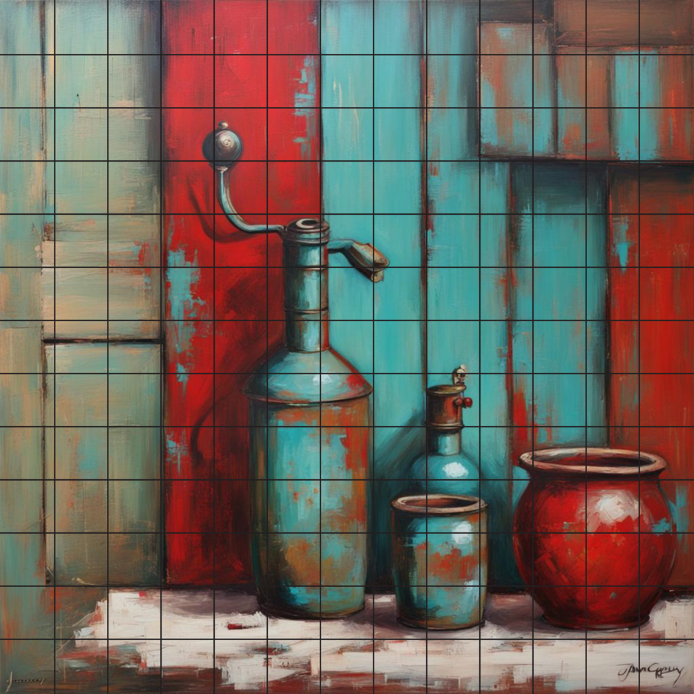 Rustic Reds Shabby Chic Art Prints Pack