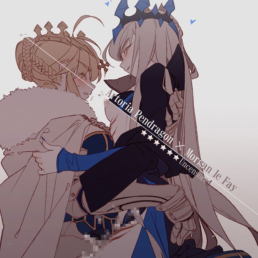 Artoria × Morgan (Uncensored)