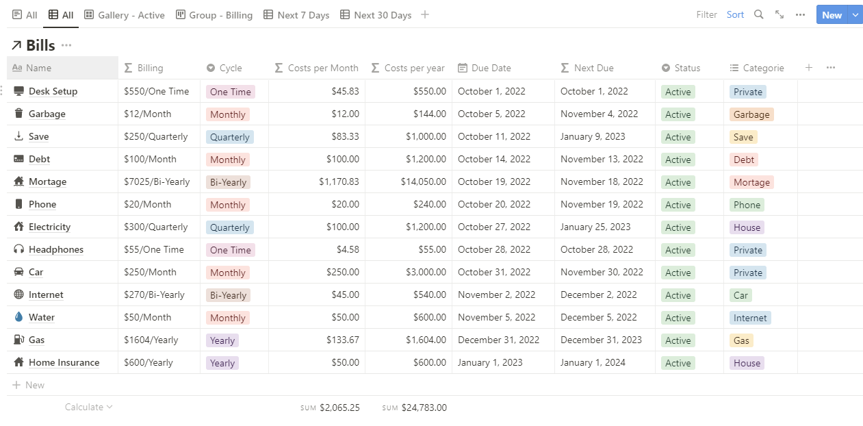 Bill Tracker Get Out Of Debt