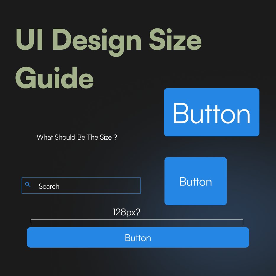 UI Design Size Guide – Spacing, Typography & Layout Reference for Web ...