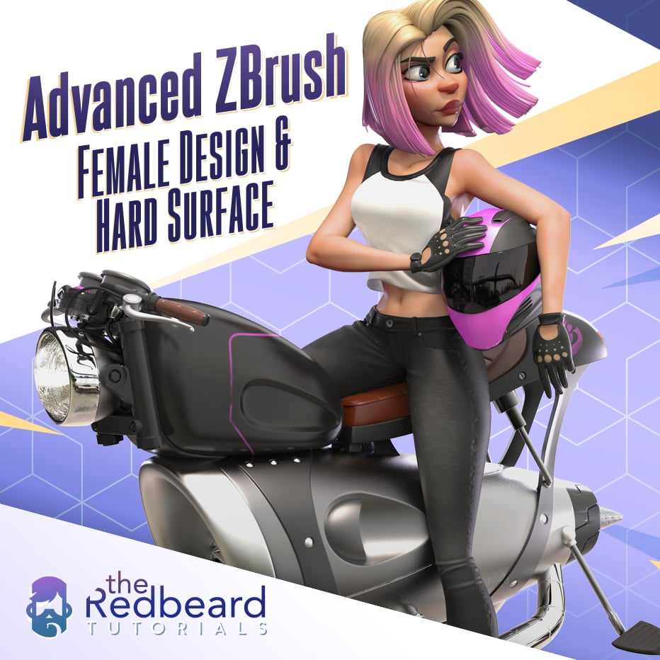 advanced zbrush female character design mega bundle