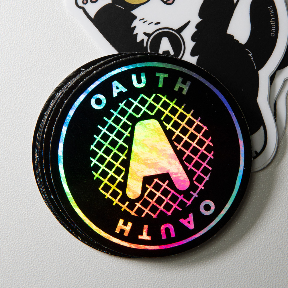 Holographic OAuth Logo Sticker