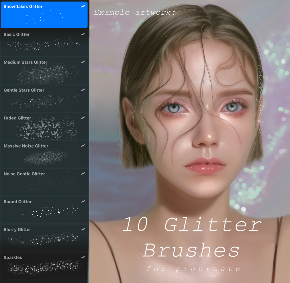 Glitter Brush set for Procreate
