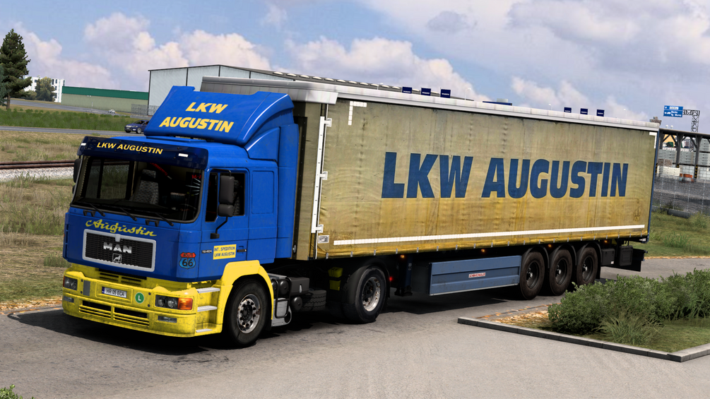 LKW AUGUSTIN combo skin for MAN F2000 by SBX and Schwarzmüller. ETS2 by ANGYALFOLDI