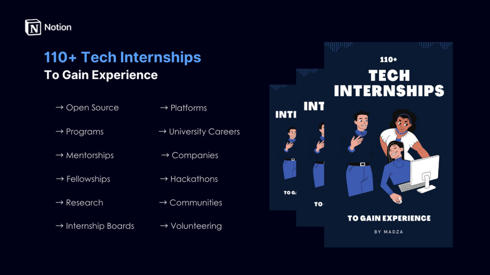 110+ Tech Internships to Gain Experience (12 categories)