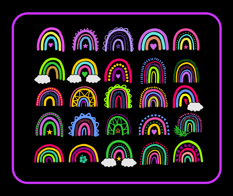 👉 Grab your 25 Rainbow SVG & PNG Vector Pack today and bring your ...