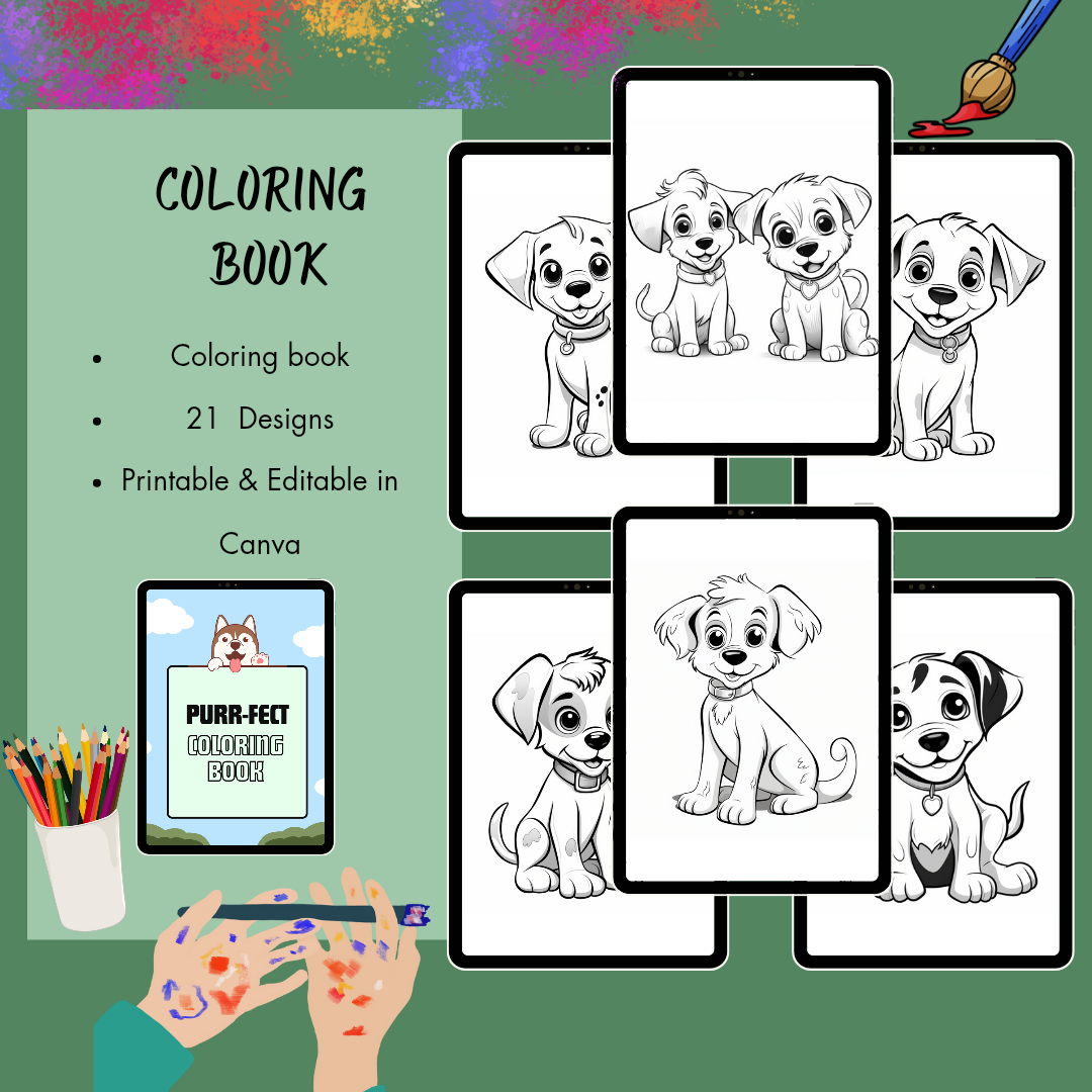 Purrfect coloring book