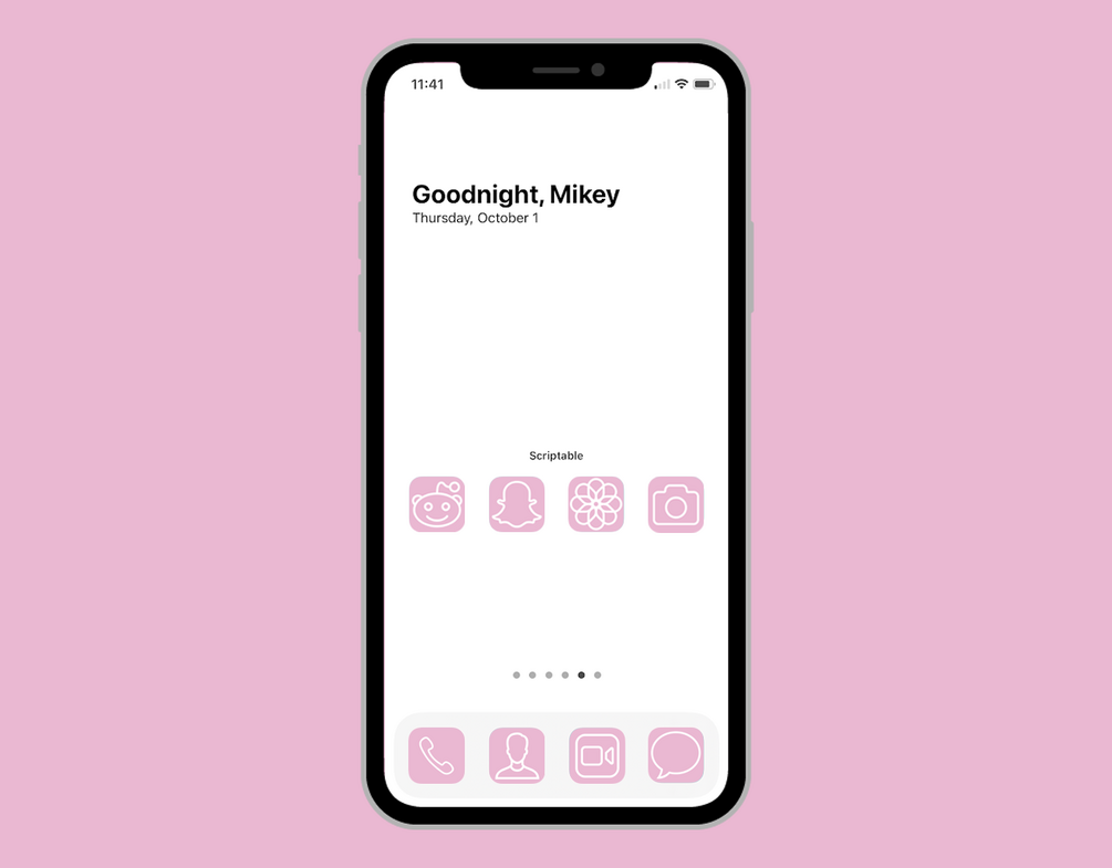 Chalk pink icon pack