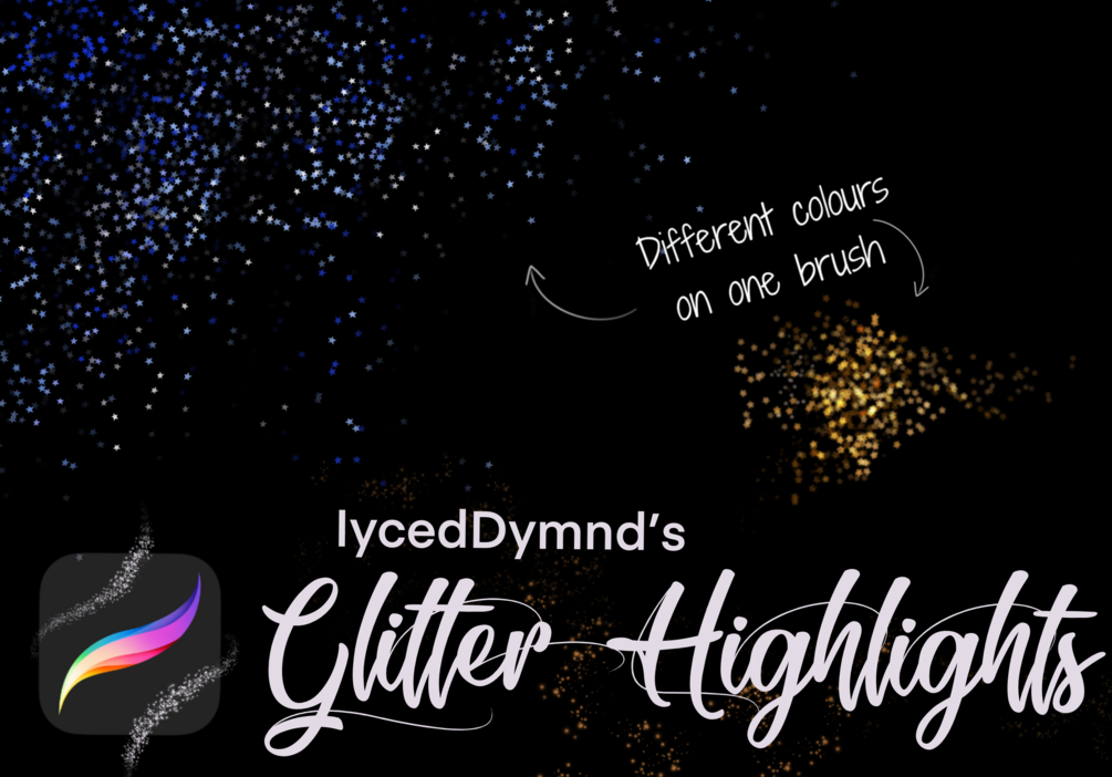 Glitter highlights Brushes For Procreate (No Tutorial) by ArtofPhoebe