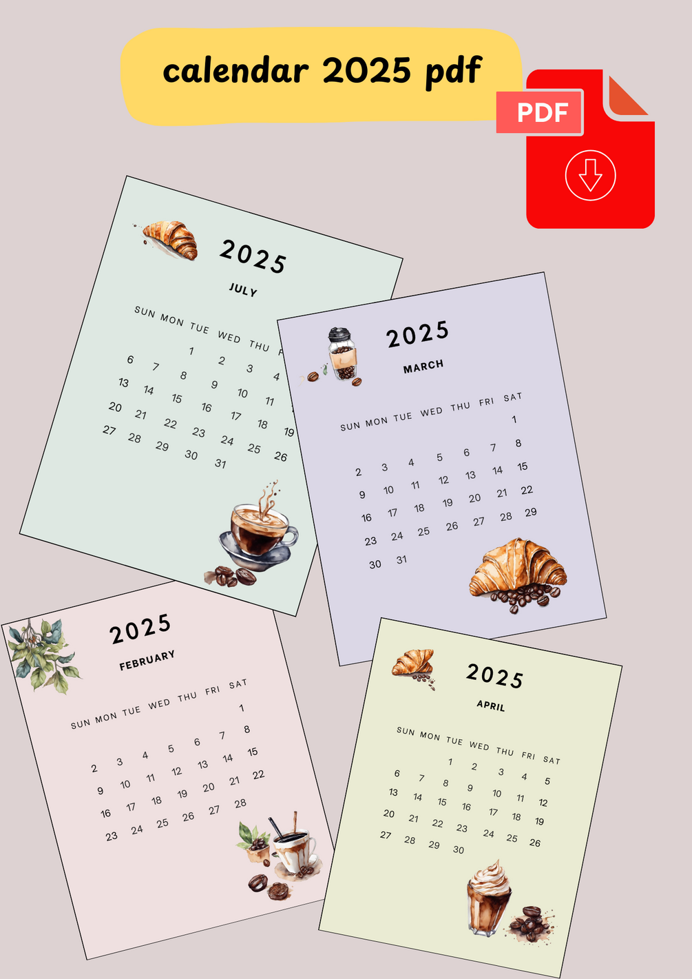 coffee calendar 2025 pdf