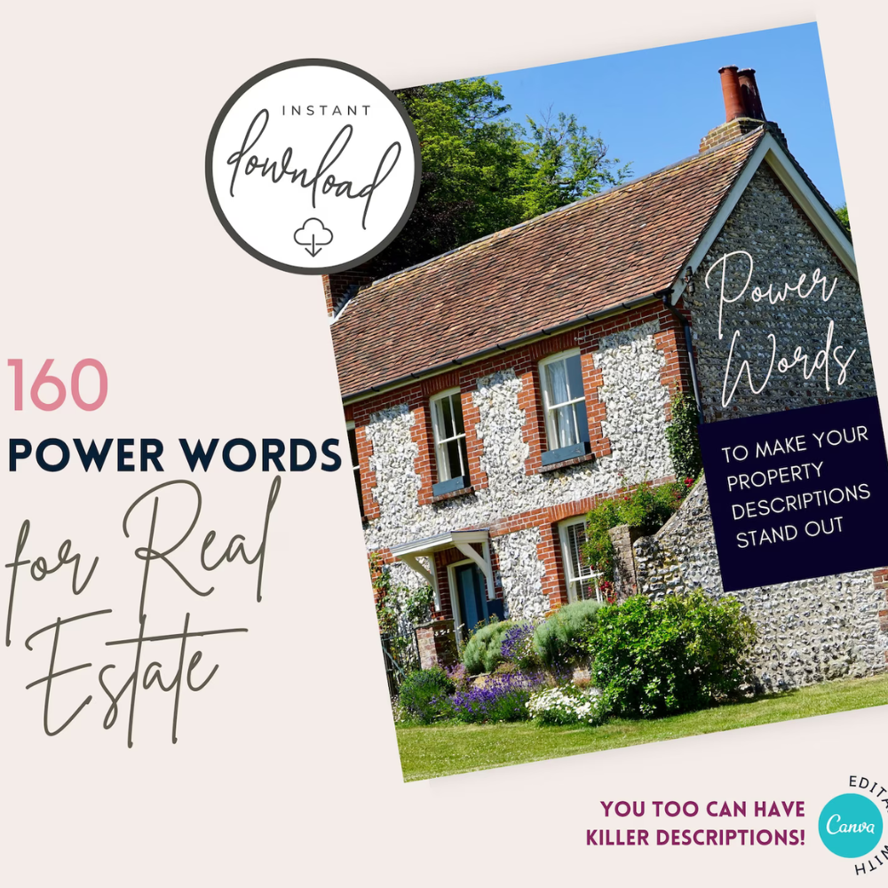 Real Estate Descriptions Power Words for Realtor Marketing Instant