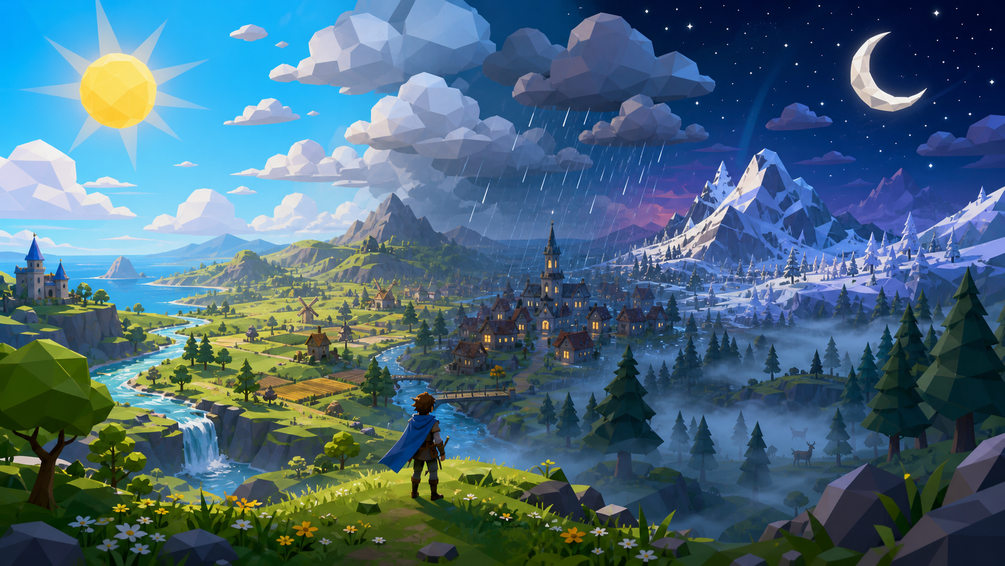 Apercu visuel de TimeWeather System dans Unreal Engine