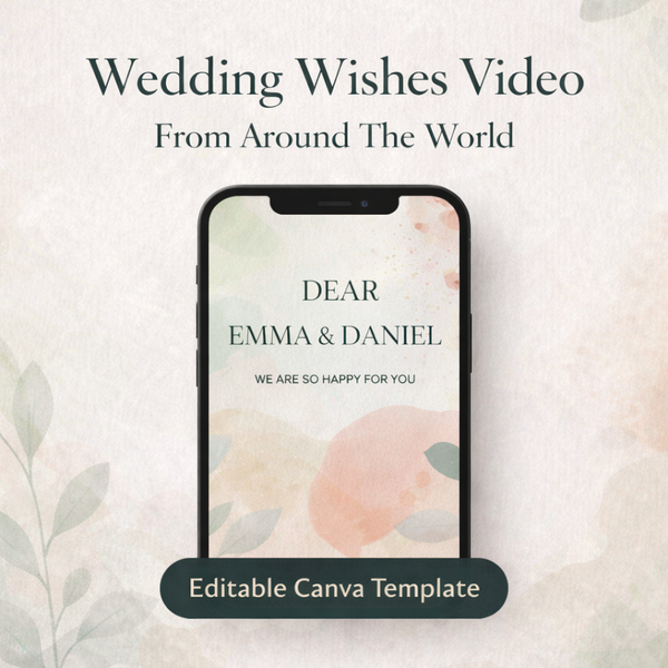 Wedding Wishes From Around the World | Editable Canva Video Template (16:9)