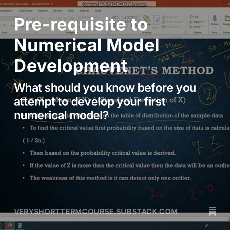 Prerequisites of Statistical Model Development - InnovateS