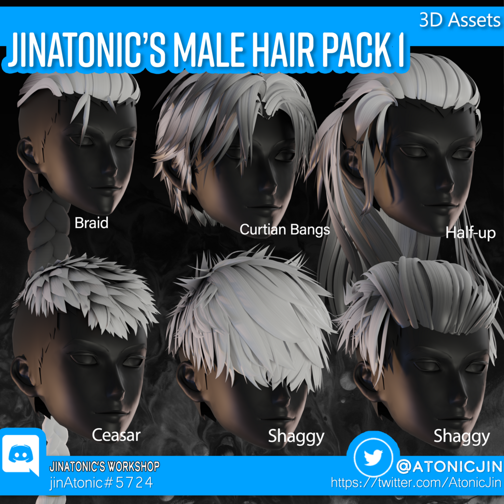 [LF] Jinatonic's Male Hair Pack 1 | RipperStore Forums