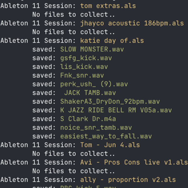 Ableton - Batch Collect and Save