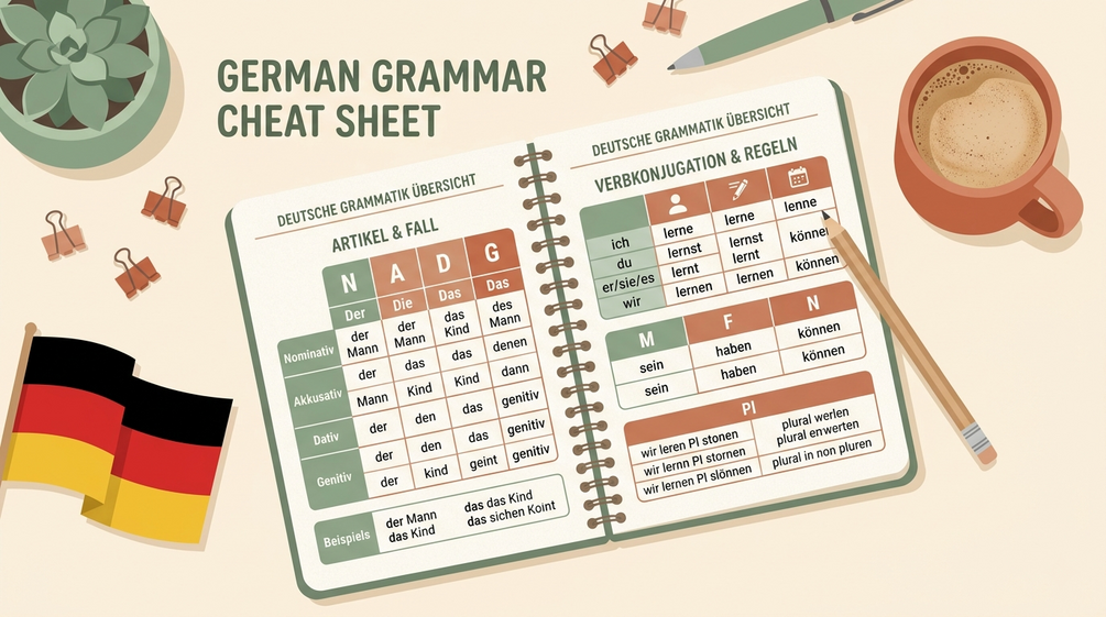 The Complete German Grammar Cheat Sheet