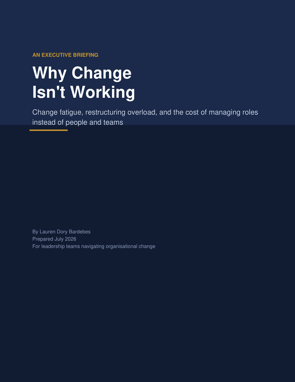 Why Change isn't working? cover