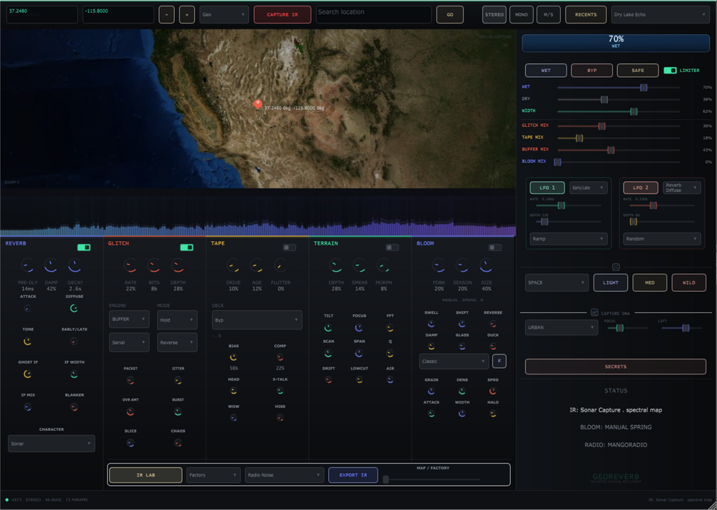 GeoReverb plugin interface